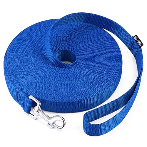 AMAGOOD Long Dog Leash for Training 15FT 20FT 30FT 50FT 100FT Long Dog Lead for Medium and Small Dogs Training,Tie Out,Play,Camping(15feet, Blue)