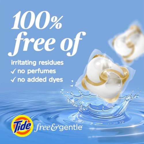 Tide PODS Free & Gentle Laundry Detergent Soap Pacs, 112 Count, Tide PODS Laundry Detergent, Laundry Detergent Pacs, Laundry PODS Detergent