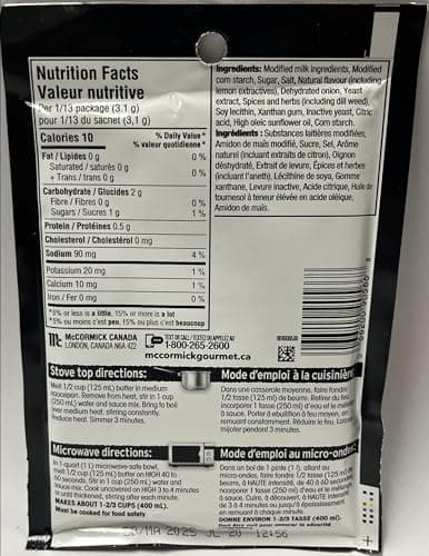 McCormick Gourmet, Premium Quality, Dry Sauce Mix, Lemon & Dill, 40g, Case Pack 12 Count