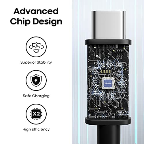 CLEEFUN Long USB C Cable 15ft, USB to USB-C Charging Cable - 15 Feet Type C Charger Cord for iPhone 17 16 15 Series, Samsung Galaxy Series and Other USB-C Devices - Nylon Braided