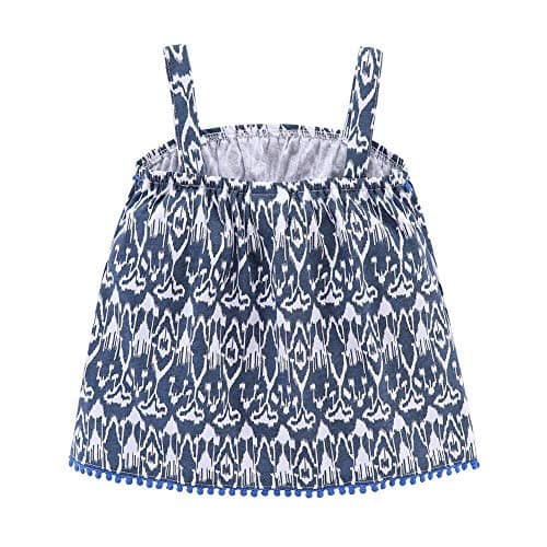 Mud Kingdom Toddler Girls Shorts Sets Bohemian Vintage Outfits 2 Piece Tassel Trim Elastic Waist Navy Blue 2T