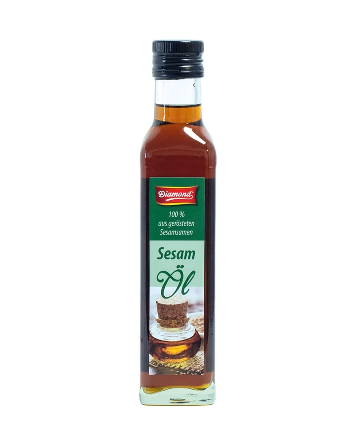 DIAMOND Aceite de sésamo, de 100% semillas de sésamo tostadas, un deleite culinario con un sabor a nuez - 1 x 250 ml