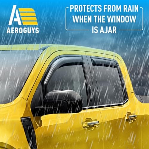 Extra Durable Window Deflectors in-Channel Window Visors Rain Guards Fit for Ford Maverick 2022-2026, Sun Visors, Wind Vent for Shades, Exterior Car Accessories - 4 pcs. AG0792
