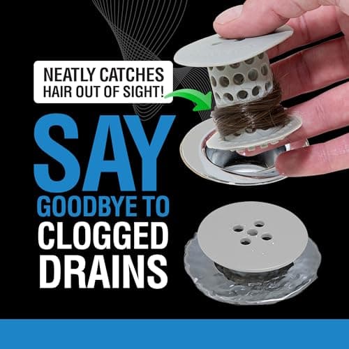 TubShroom Tub Hair Catcher Drain Protector, Fits 1.5 inch-1.75 inch, Gray
