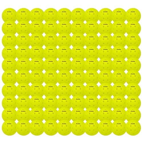 Franklin Sports Outdoor Pickleballs - X-40 Pickleball Balls - USA Pickleball (USAPA) Approved - 100 Bulk Pack Outside Pickleballs - Yellow - US Open Ball