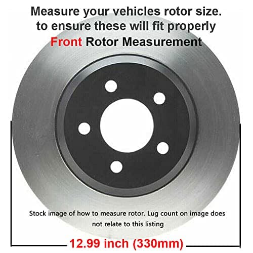 Detroit Axle - Brake Kit for Chevy GMC Silverado Sierra 1500 Tahoe Yukon XL Suburban Escalade ESV Drilled Disc Rotors Ceramic Brakes Pads Replacement : 12.99" Front & 13.58" Rear Rotor