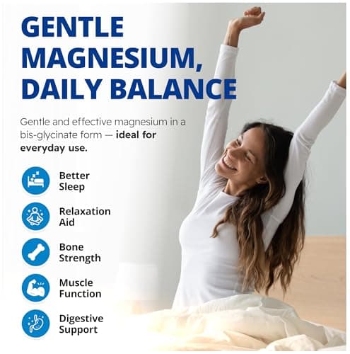 CanPrev Magnesium Bis-Glycinate 200mg Gentle, 240 Veg Caps, Well-Absorbed Complex for Daily Calm & Restful Sleep, Muscle Function, 240 Day Supply