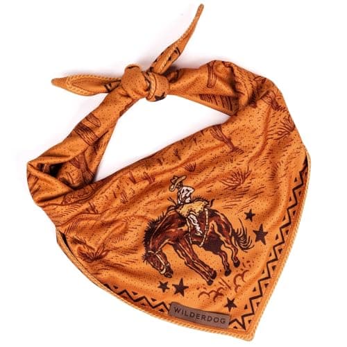 Wilderdog Dog Bandana with Lightweight Quick Drying Poly-Blend Mesh Material in Cowpoke