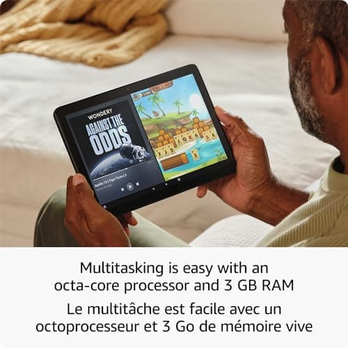 Amazon Fire HD 10 tablet (newest model), built for relaxation, 10.1" vibrant Full HD screen, octa-core processor, 3 GB RAM, 64 GB, Ocean