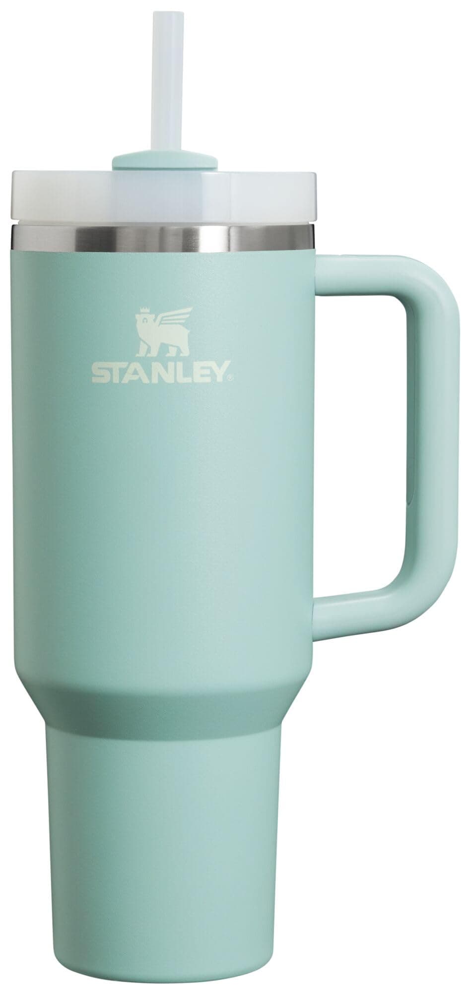 Stanley Quencher - Vaso H2.0 con mango - 1200 ml - Tapa de rosca con pajita incluida - Antifugas y portavasos de coche compatible para viajes - Vaso térmico de acero