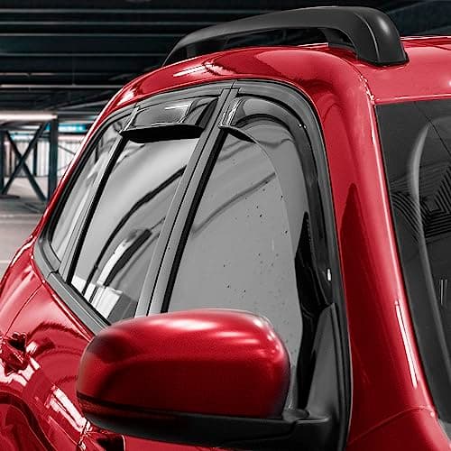 Voron Glass in-Channel Extra Durable Rain Guards for Jeep Cherokee 2014-2023, Window Deflectors, Vent Window Visors, 4 Pieces - 200341