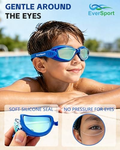Kids Swim Goggles 2 Pack Swimming Goggles Anti Fog Anti-UV for Child Teens Youth