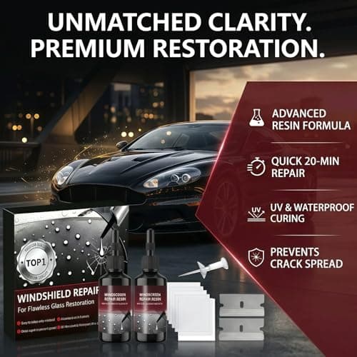 Bighero Windshield Repair Kit, 2026 Latest Car Windshield Crack Repair Kit, 5Min Quick-Repair, 2 Bottles Nano Glass Repair Liquid,Fix Bullseye & Star Cracks. All Crack Types Windshield Repair Kit
