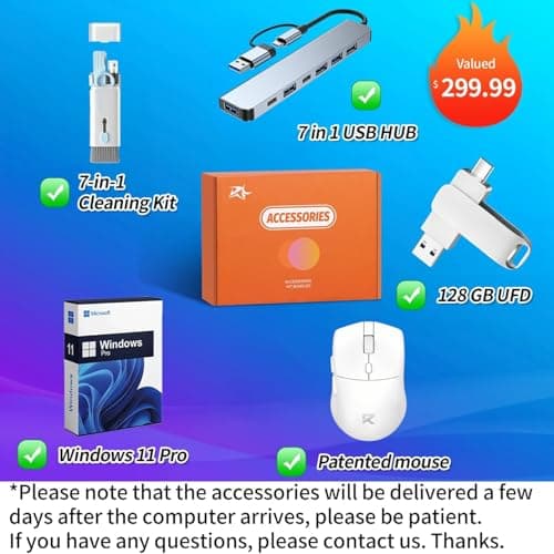 Lenovo A100 All in One Desktop Computer for Home Office, 23.8 Inch IPS FHD Display, Intel N100 Processor, 16 GB RAM, 512 GB SSD, Intel UHD Graphics, Wired Keyboard & Mouse, Windows 11 Pro, Accessories