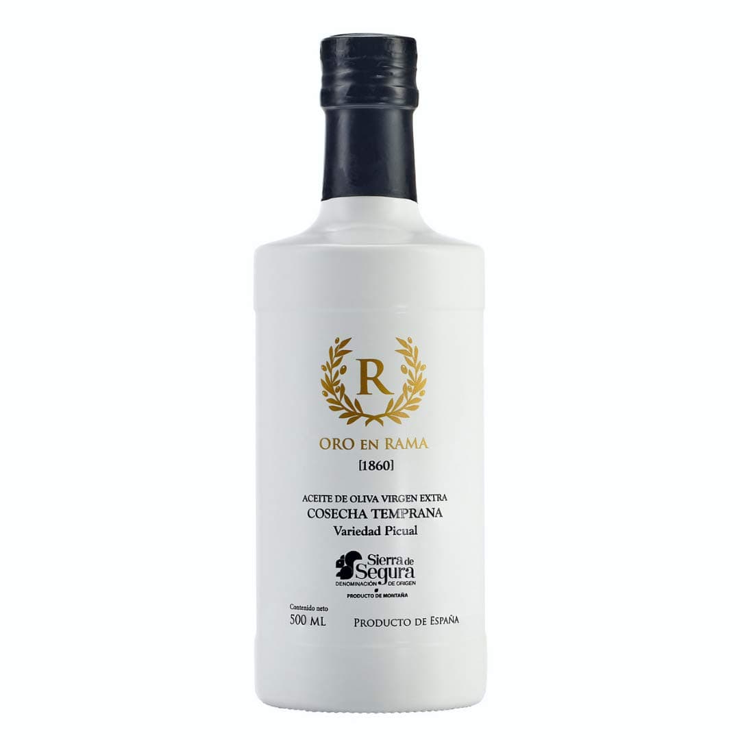 ORO EN RAMA | Extra Virgin Olive Oil Picual de Jaén | NEW HARVEST 25/26 | Best Early Harvest Green EVOO Prize | DOP Sierra de Segura | Intense fruity flavor