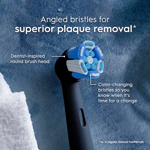 Oral-B iO Genuine Ultimate Clean Replacement Brush Heads, Black, 2ct Refills, 6 Month Supply, Compatible Exclusively with Oral-B iO Electric Toothbrushes, Not Compatible with any Other Series Including: Pro, Vitality, Smart, or Genius