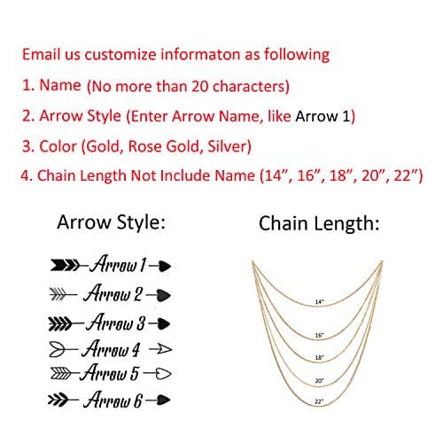 Customized Name Necklace Personalized Custom Made Serenity Necklace Initial Arrow Gift for Womens Girls