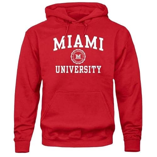 Barnesmith Miami University Redhawks Hooded Sweatshirt, Heritage, Red, Small