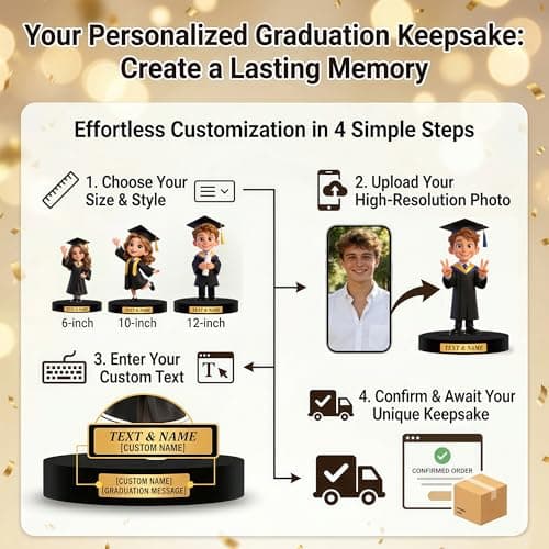 Custom Graduation Figures from Photo, Personalized 2026 Graduation Gifts Decorations, 2D Acrylic Figurine, Posable Figure, for Friends