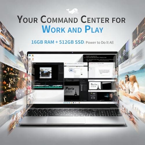 2026 Windows 11 Pro Traditional Laptop Computer, 16GB RAM 64GB SSD for Business Office Student School College, 15.6" FHD IPS Display, Lightweight Portable with Office 365, 4H Battery, 3.5 lbs