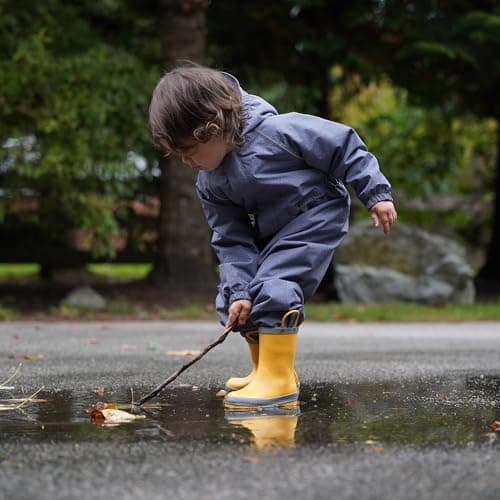 JAN & JUL Rain Boots for Toddlers with Easy-on Handles (Yellow, Size 6.5 Toddler)