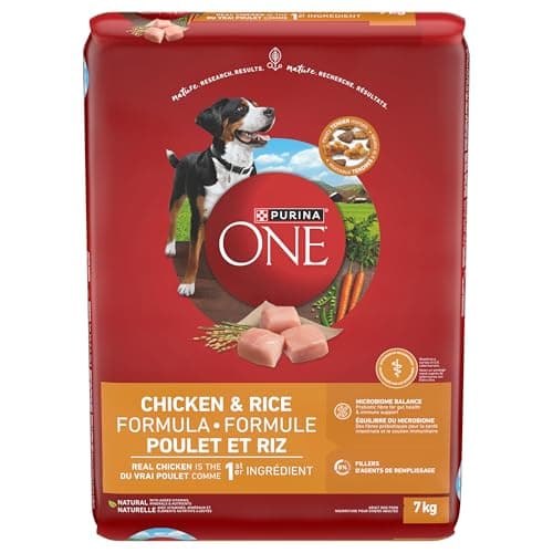 Purina ONE Dry Dog Food, Microbiome Balance Chicken & Rice - 7 kg Bag (1 Pack)