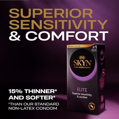 SKYN Elite Condoms - 22 Count - Ultra-Thin, Lubricated Latex-Free Condoms