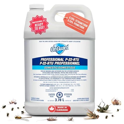 OnGuard Professional P-22-RTU Residual Spray Insect Killer, 3.78L Jug, for Ants, Carpet Beetles, Cockroaches, Crickets, Earwigs, Silverfish, Sowbugs, Spiders, Ticks, Fleas, Flies and Mosquitoes