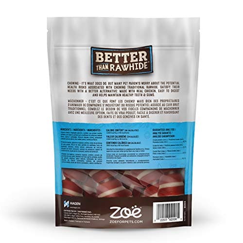 Zoë Better than Rawhide Bones for dogs, Mini, BBQ Chicken Flavor, (8.2 oz), 234 g (Pack of 1)