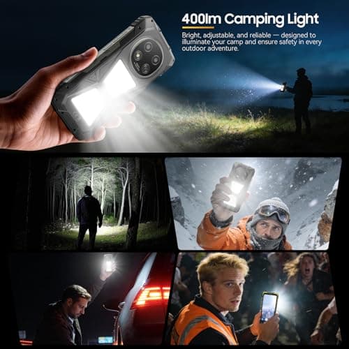 Blackview Rock 2 Pro 5G Rugged Phone Android 16, 15000mAh/33W Dual 400LM Camping Light, 32GB+256GB/2TB Rugged Smartphone Unlocked Gemini AI, 16MP+13MP 6.78" 2.4K 120Hz Glove Mode/NFC