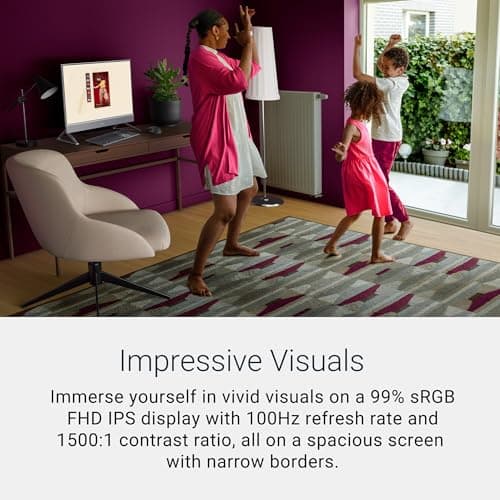 Dell 27 All-in-One Desktop ec27250-27-inch FHD (1920 x 1080) Display, Intel Core 5 Processor 120U, Graphics, 16GB DDR5 RAM, 512GB SSD, Windows 11 Home, Onsite Service - White