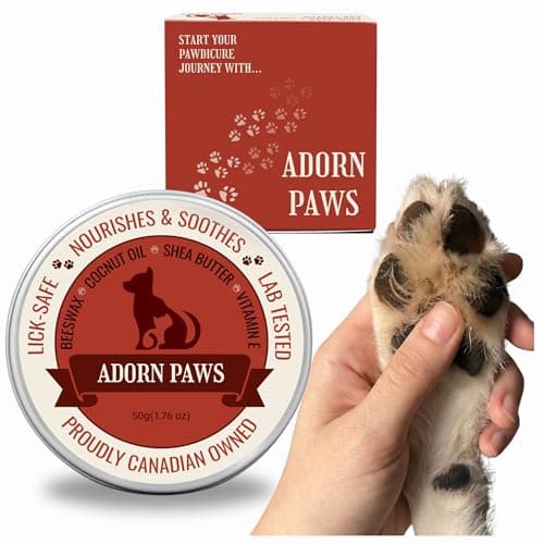 Natural Dog Paw & Nose Balm for Soft Paws | Paw Wax Lick-Safe & Lab-Tested | Protection for Dry, Cracked Paws and Nose | 2026 Formula | 1.76oz | AdornPaws