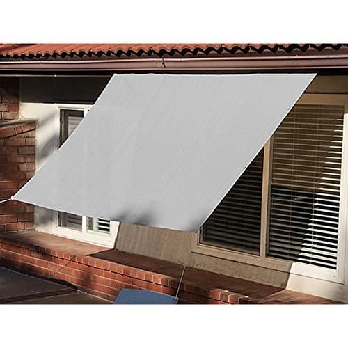 Alion Home Sun Shade Privacy Panel with Grommets and Hems on 4 Sides for Patio, Awning, Window, Pergola or Gazebo - Smoke Grey (10' W x 6' H)