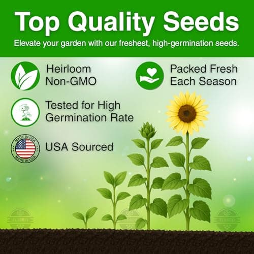 TLSSCO Sunflower Seeds for Planting (17 Varieties, Crazy Mixture), 549+ USA Premium Non-GMO Sunflower Seeds for Planting Indoor & Outdoor, Attracts Butterflies & Bees, Pack for 2026