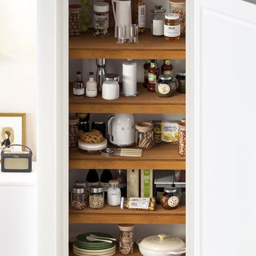 Gashell Wire Shelf Covers, Bamboo Wire Rack Covers for Pantry, Closet (4pcs, 24" W x 16" D)