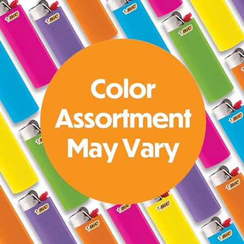 BIC Maxi Pocket Lighters, Dependable and Long-Lasting, Assorted Colors, 10-Pack (Colors May Vary)