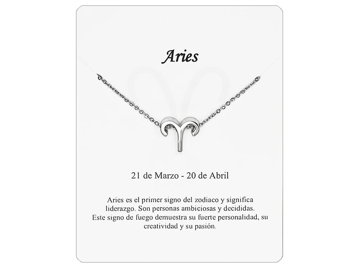 Collar Signo Zodiaco Acero Inoxidable hermosa Tarjeta Significado Signo Zodiacal Colgante Horóscopo Para mujer Regalo Cumpleaños
