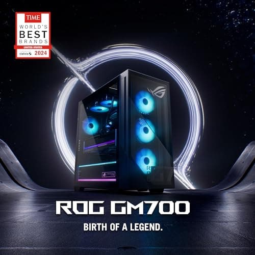 ASUS ROG GM700 (2025) Gaming Desktop PC, AMD Ryzen™ 7 9800X3D Processor, AMD® Radeon™ RX 9070 XT Prime OC, 2TB M.2 NVMe™ PCIe® 4 SSD, 32GB DDR5 RAM, Windows 11 Home, GM700TZ-MS777