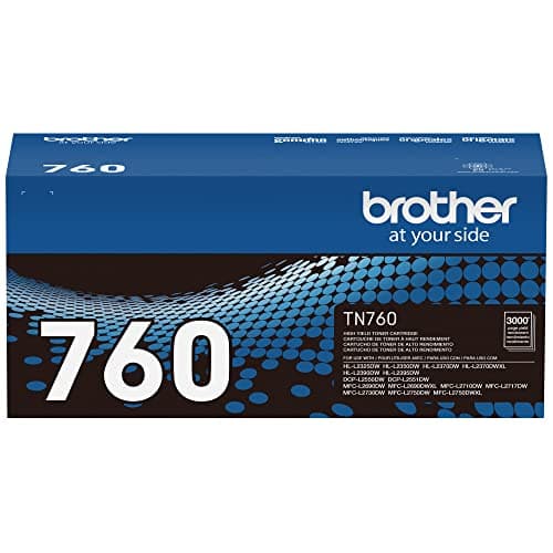 Brother Original TN760 High-Yield Black Toner Cartridge, Higher Yield for Value, Original Toner Replacement cartridges, Toner for Brother Laser Printers HL-L2395DW DCP-L2550DW, MFC-L2750DW, and More
