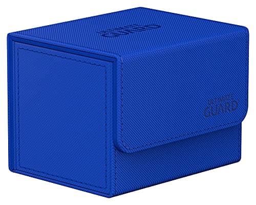 Ultimate Guard Sidewinder 100+, Deck Box for 100 Double-Sleeved TCG Cards, Blue, Magnetic Closure & Microfiber Inner Lining for Secure Storage