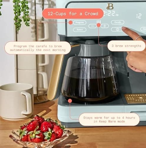 Multi Brew Programmable Coffee Maker 12 Cup & Single Serve