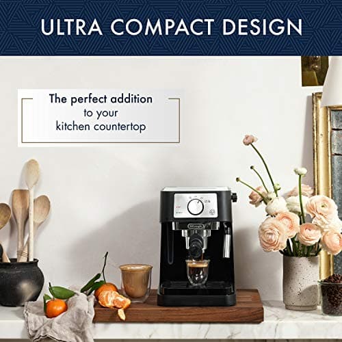 De'Longhi Stilosa Compact Manual Espresso Machine, Manual Milk Frother