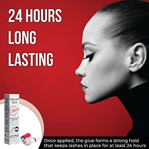 NOON'S UP Lash Glue Clear - Waterproof 24Hr Strong Hold, Sensitive Eyes 4ml