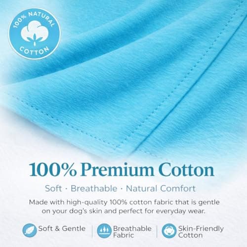 Lovelonglong Pet Clothing Dog Costumes Basic Blank T-Shirt Tee Shirts for Medium Dogs Turquoise XXL