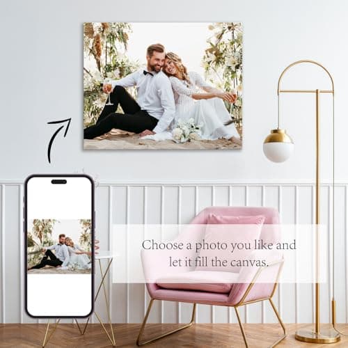 Ship Next Day Custom Canvas Prints with Your Photos (Framed 10x8) Customized Picture Gifts Photo Prints Personalized Canvas Pictures Wall Art Ideal for Home Decor