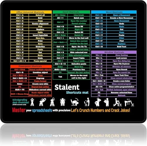 Stalent Mouse Pad for Excel/Word/PowerPoint/Windows Shortcuts