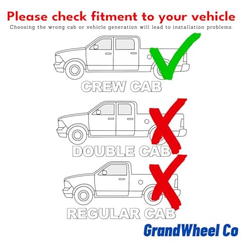 GrandWheel Co Smoke Tinted in-Channel Side Window Vent Visor Deflectors Rain Guards Compatible with Silverado/Sierra 2500HD/3500HD 2020-2026 Crew Cab - 4 pcs. GW0693
