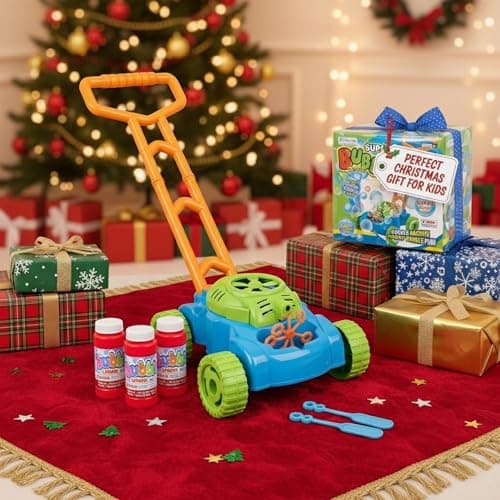 ArtCreativity Bubble Lawn Mower for Toddlers 1-3, Kids Bubble Machine for 1 Year Old Boy Gifts, Xmas Gifts for Kids, Bubbles Blowing Push Toys for Toddlers, Toys for Birthday Gifts Boys & Girls