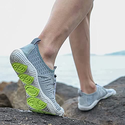 MAYZERO Water Shoes Men Women Quick Drying Swim Surf Beach Pool Shoes Wide Toe Hiking Barefoot Aqua Shoes