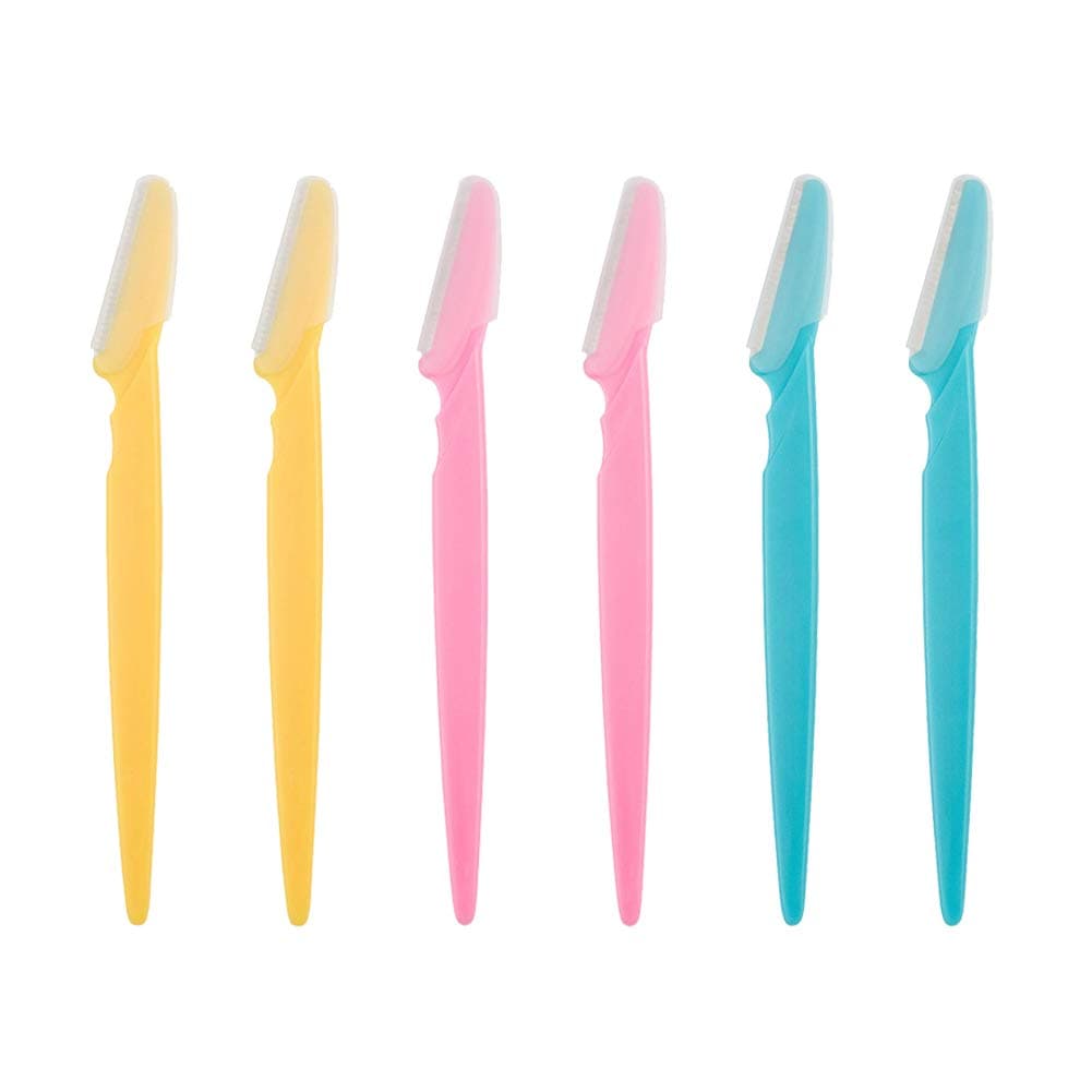 ILLUVA Eyebrow Razors Facial Hair Remover Shaver Trimmer Shaper, Exfoliating Dermaplaning Tool for Women and Men 6 Pcs